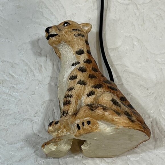 VTG Cheetah Elephant Photo Notecard Wire Holders Hangers Office Home 6.5"Tall - Picture 7 of 13